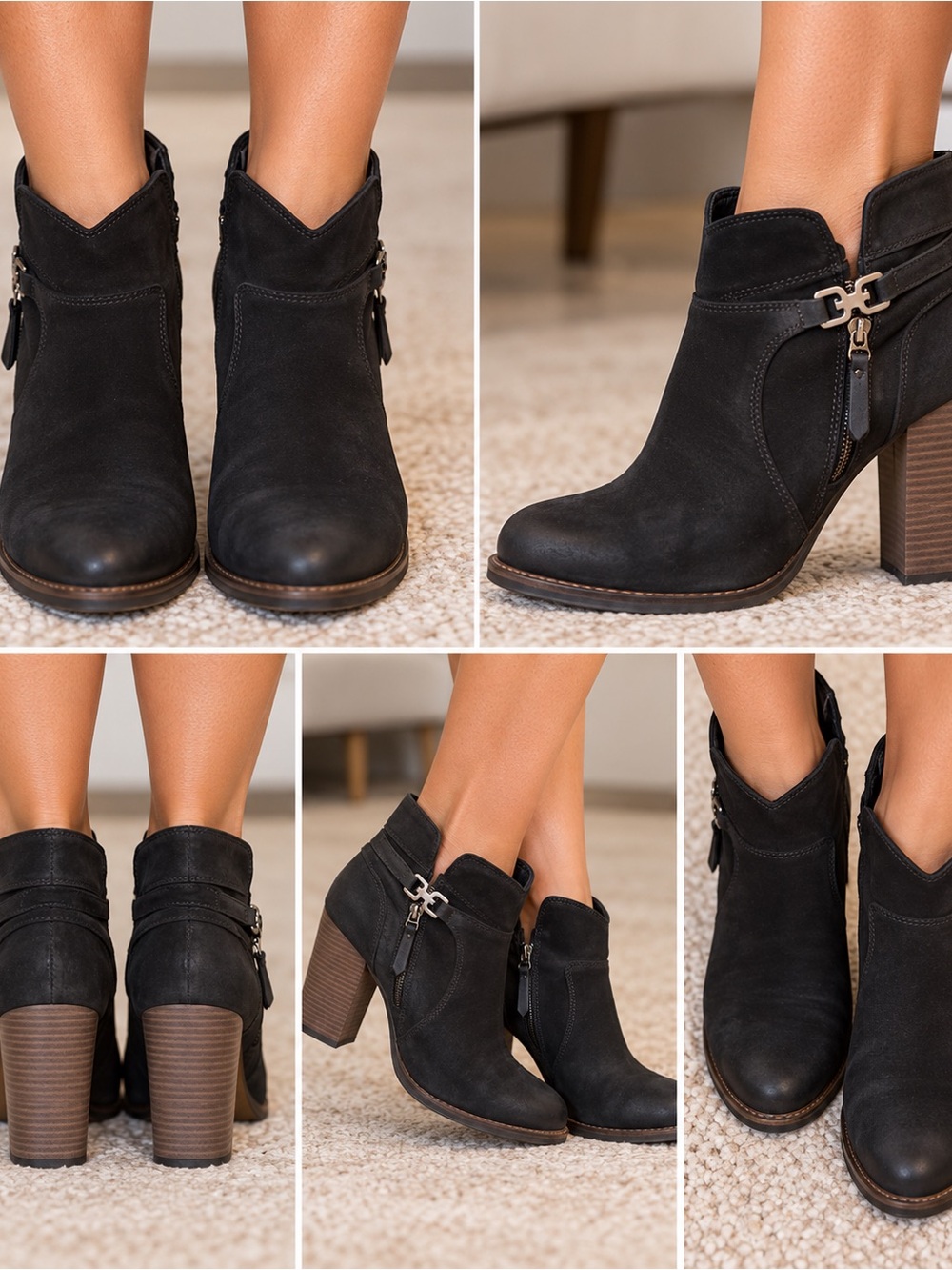 Sam Edelman Black Heeled Boots